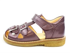 Angulus sandal lavender shine with buckles and velcro